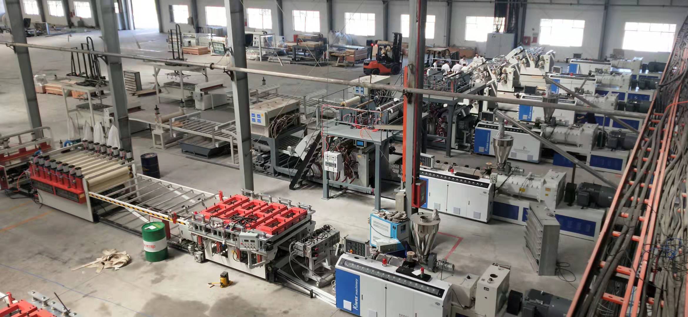 SPC Stone Plastic Composite decorative floor production line